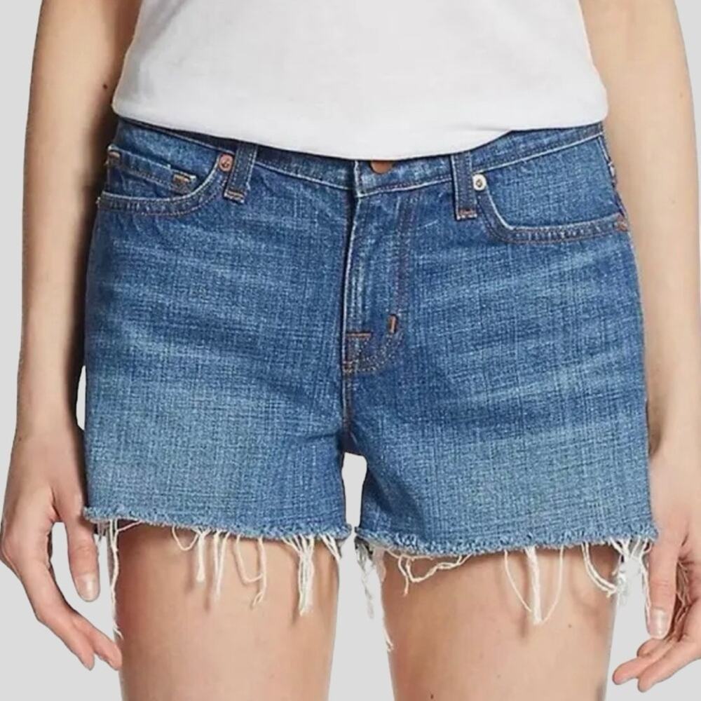 J Brand Libra Cutoff Denim Shorts Frayed Hem Womens Size 31